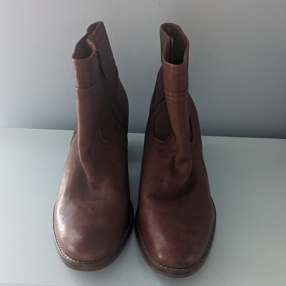 Women's Arturo Chiang Masin Western Bootie Leather Brown Size 9.5 - Picture 9 of 9